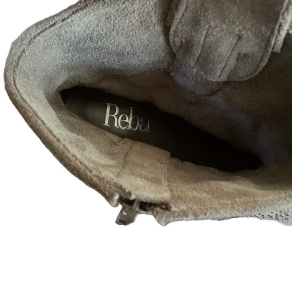 Reba Gray Suede Studded Western Cowboy Ankle Boots Size 8 - Picture 7 of 7